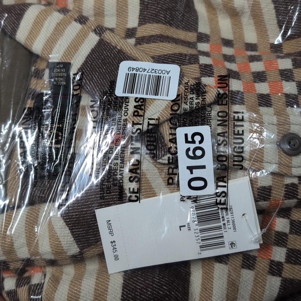 Ralph Lauren Double RL Brown and Tan Casual Button Down Shirt - Picture 14 of 14